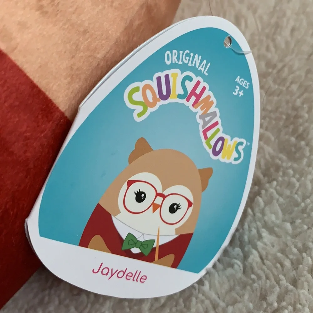 NWT Squishmallows Jaydelle School Owl